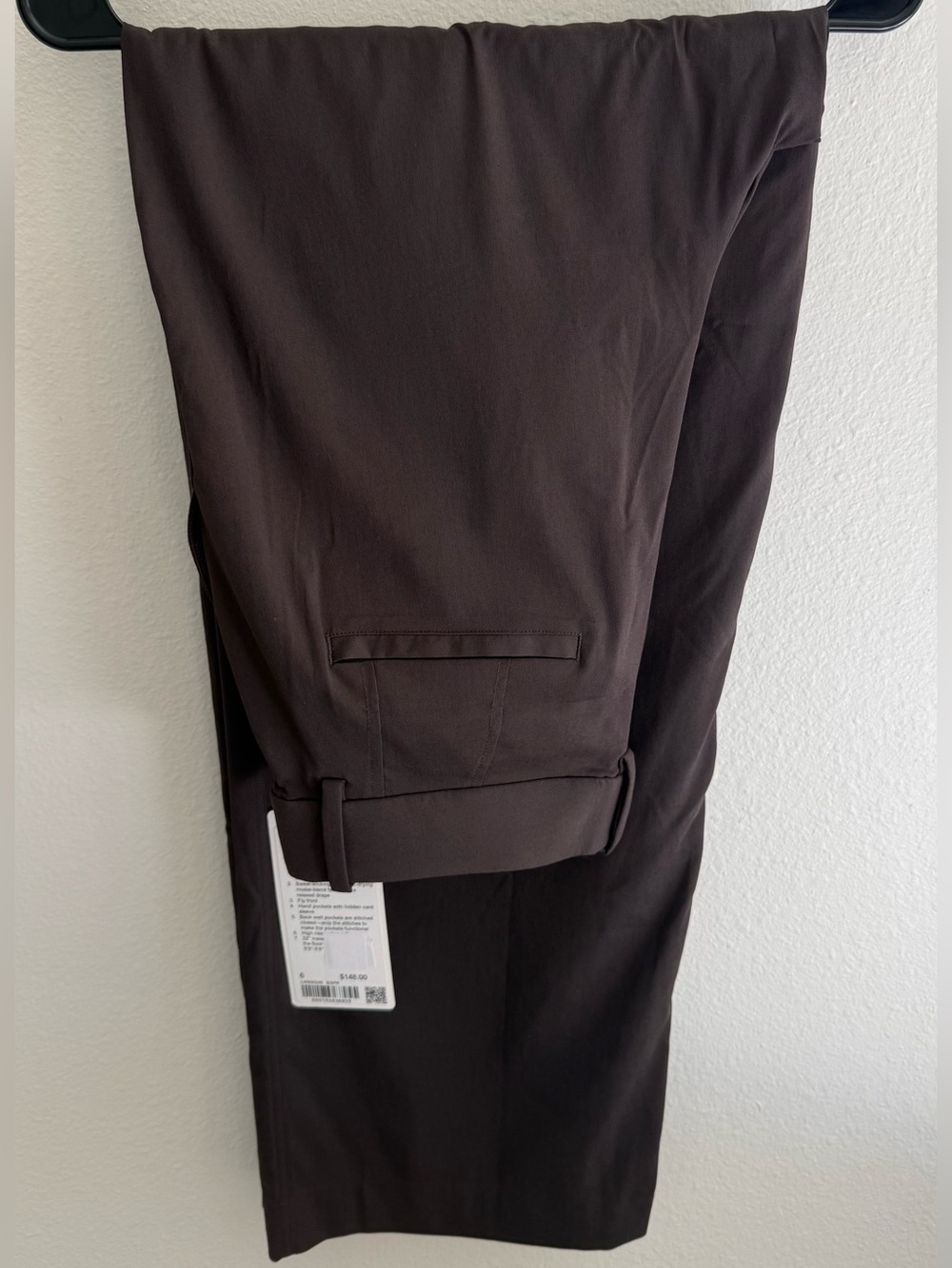 Lululemon Pleat-Front High-Rise Trouser Brown Size 6 NWT